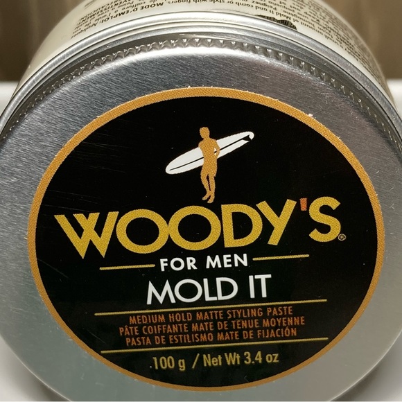 Woody's Mold It Styling Paste for Men 3.4 Oz Med Hold Matte Pomade Wax SET OF 2 - Picture 5 of 11